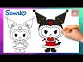 How To Draw Kuromi - Christmas | Cute Easy Drawing Tutorial