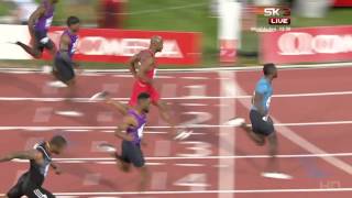 Justin Gatlin wins the 100m (9.75) at the 2015 Lausanne Diamond League