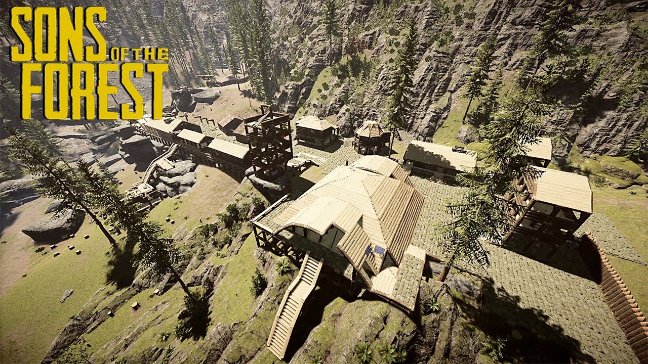 Clifftop Village Community Base Tour, (Sons Of The Forest) YouTube