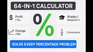 64-in-1 Percentage Master: Solve EVERY Percentage Problem (Grades, Finance, Tax, & Change) screenshot 5