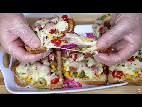 Simples lanche de forno e fácil de fazer com pão de forma