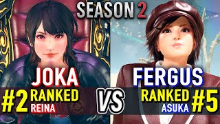 T8 🔥 JOKA (#2 Ranked Reina) vs FERGUS (#5 Ranked Asuka) 🔥 Tekken 8 High Level Gameplay