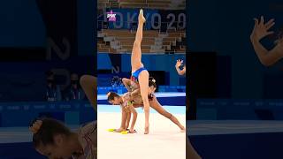 INSANE Rhythmic Gymnastics Teamwork 🔥 #rhytmicgymnastics