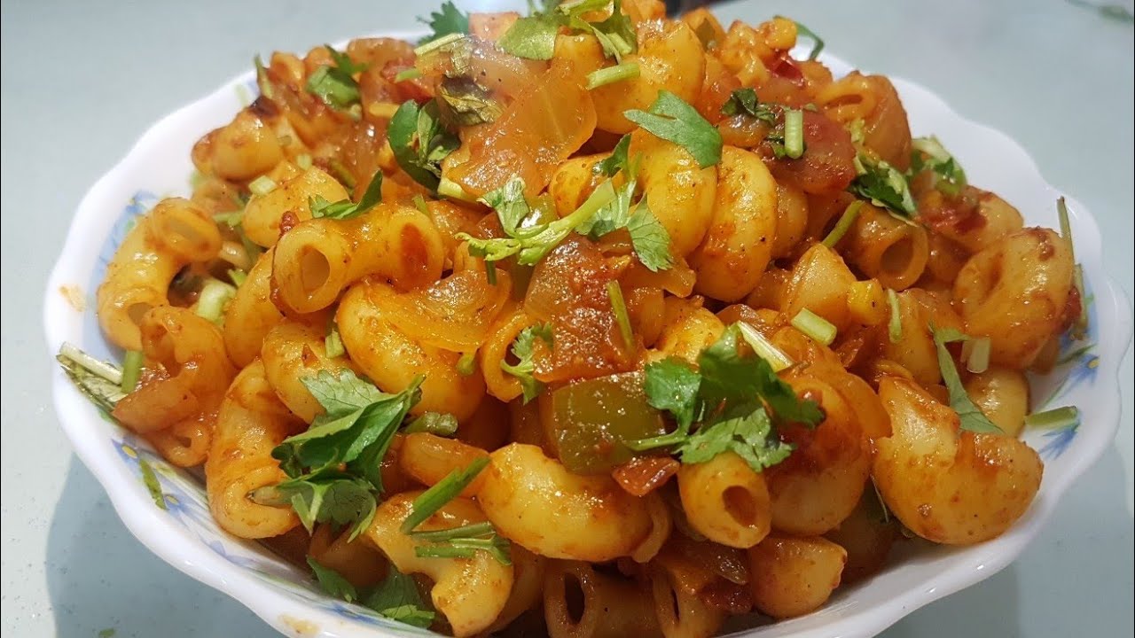 Masala Macroni recipe Indian Style Pasta without sauce Kitchen