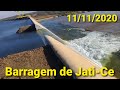 Barragem de Jati-Ce Vertedouro águas com toda força em direção a Barragem de Atalho Hoje 11/11/2020