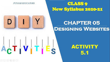 9th Class Computer science New Book 2020 | Chapter 5 Activities | Activity 5.1