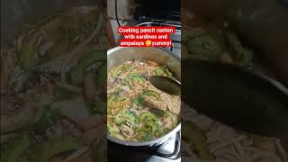 Pancit canton with sardines and bitter gourd #food #pancitcanton #yummy #shortsvideo