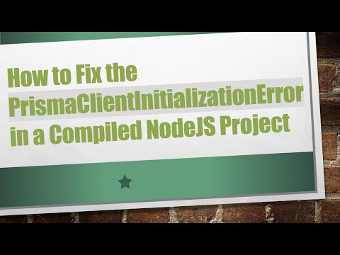 How to Fix the PrismaClientInitializationError in a Compiled NodeJS Project
