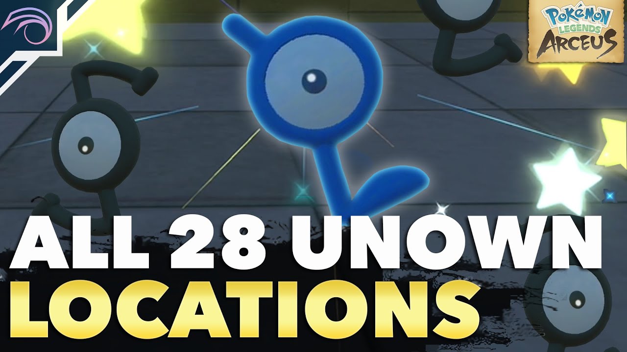All Unown Locations  Where to find all Unown in Pokémon Legends