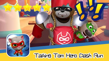 Talking Tom Hero Dash Run Day228 Walkthrough Endless runner Save the world Recommend index five star