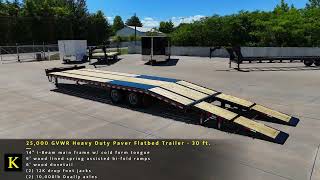Kaufman Paver Flatbed Trailer 25,000 GVWR - 30` Deluxe - Fly around