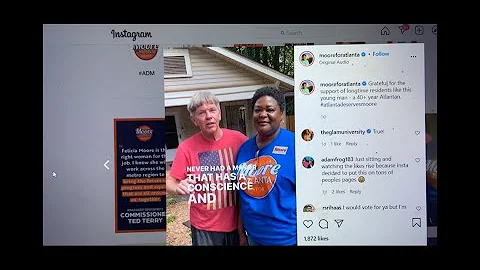 Felicia Moore pulls Instagram video with backer sl...