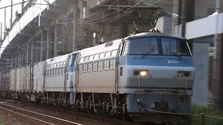 【積載率100%!】JR貨物 EF66-123号機牽引(ムドEF66-111号機) 2072レ貨物列車