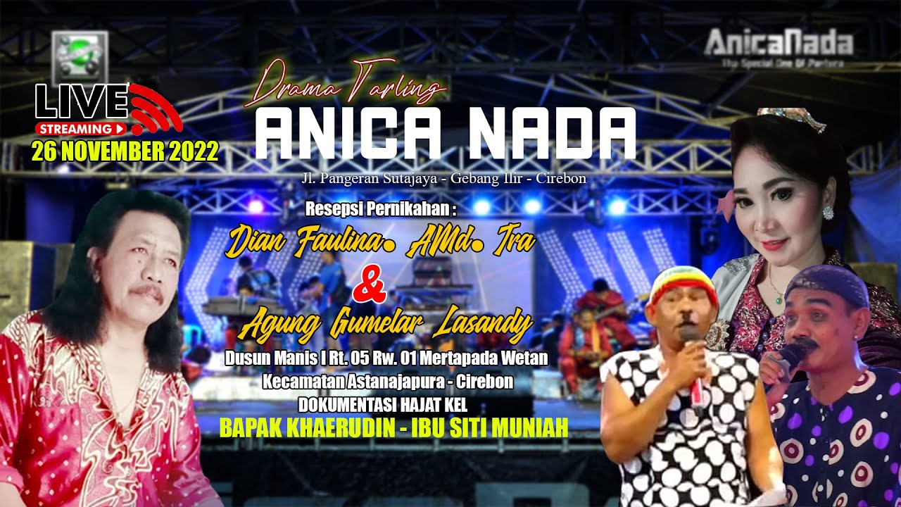 🔴DRAMA TARLING ANICA NADA JUDUL : KEJAMNYA SANG SUAMI | 26 NOVEMBER 2022 | MERTAPADA WETAN - CIREBON