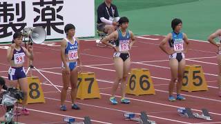 20170730 山形インターハイ 女子100m 予選5組