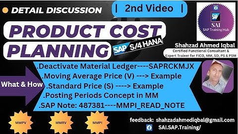 2. Moving Average & Standard Price Concept in SAP S4 HANA| Posting Period in SAP MM| Material in SAP