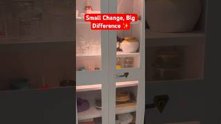 I Changed My Crockery Cabinet & The Difference 😭✨ #shorts