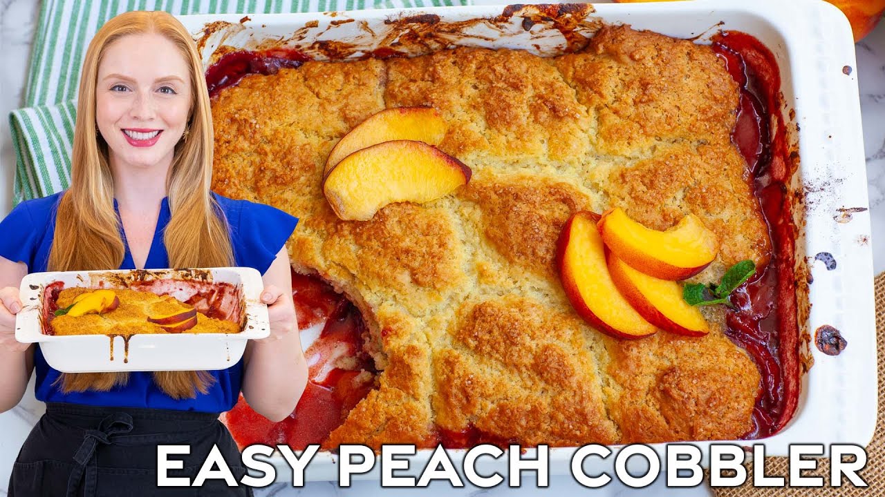 The Best Classic Peach Cobbler with Buttermilk Biscuits