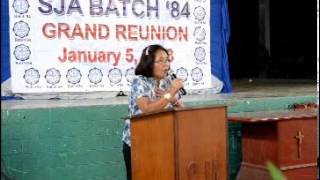 SJA Batch 1984 Reunion Former Teachers' Message
