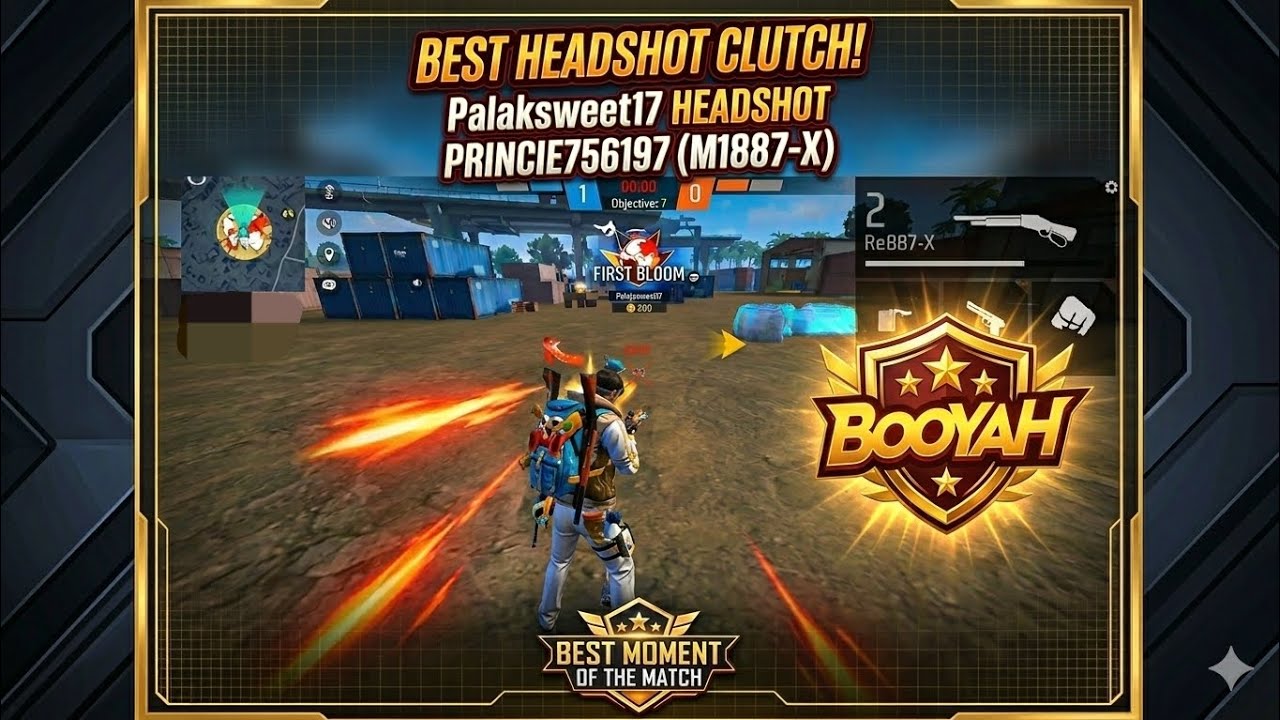 Can I Win 1vs1 On Our Brother ||Free Fire Video 