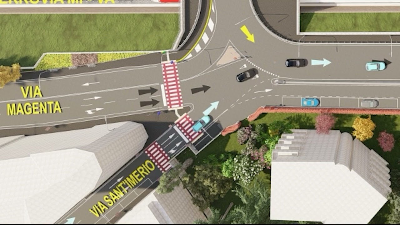 Varese, apre la rotonda di largo Flaiano: la nuova viabilità