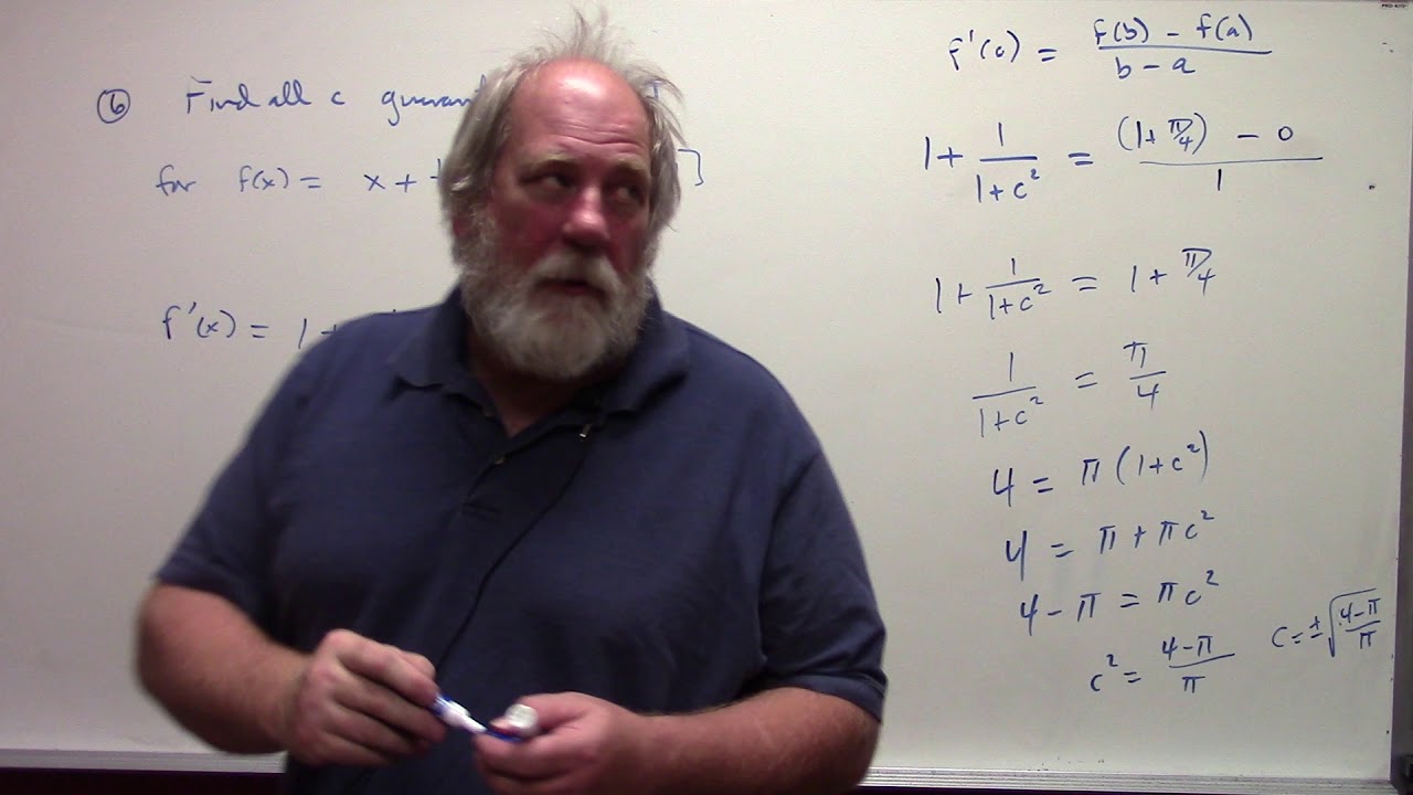 Math 131: Mean Value Theorem