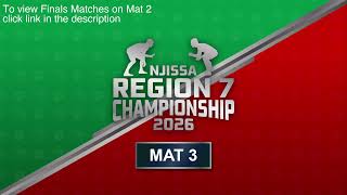2026 NJSIAA Region 7 Wrestling Tournament - Mat 3 - Saturday