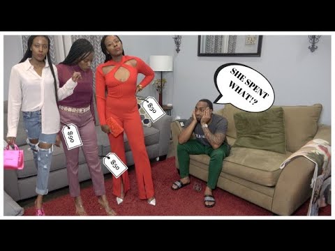Thrifting Haul with Amani | Woody plays Try-on guessing game | 5 outfits under $70