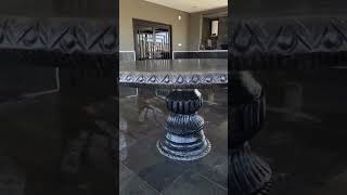TR: El Oyması Bazalt Masa 💪  AR: طاولة بازلت نحت يدوي 💪