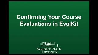 Confirming Evaluations in EvalKit