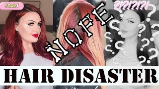 HAIR DISASTER - Getting Rid of Permanent Red Hair Dye Color