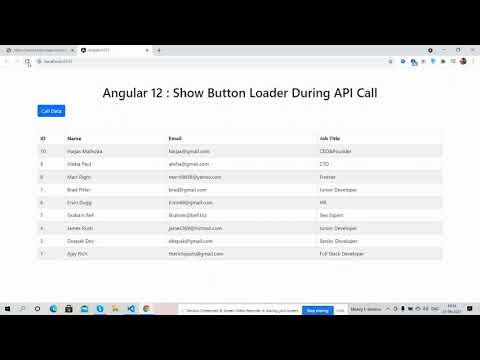 Show Loader on Button During API Call in Angular 12 Working Demo