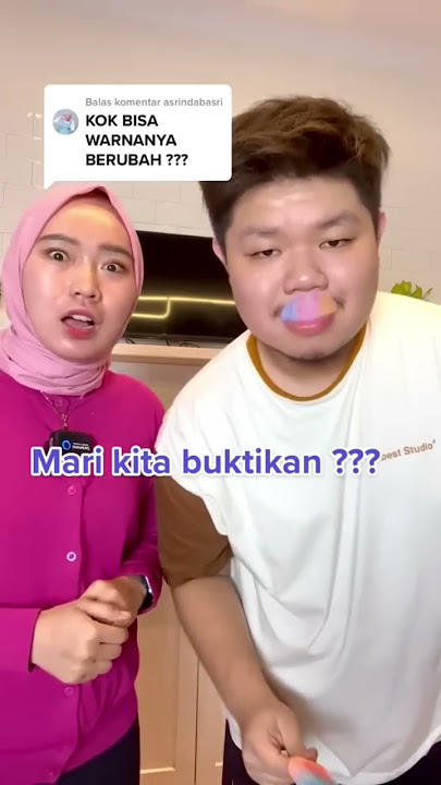 Kok bisa warnya berubah , kan ini eskrim , kok jadi warna pelangi sih ????