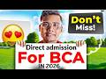 Top BCA Colleges with Direct Admission in 2026 🔥 No Entrance Exam
