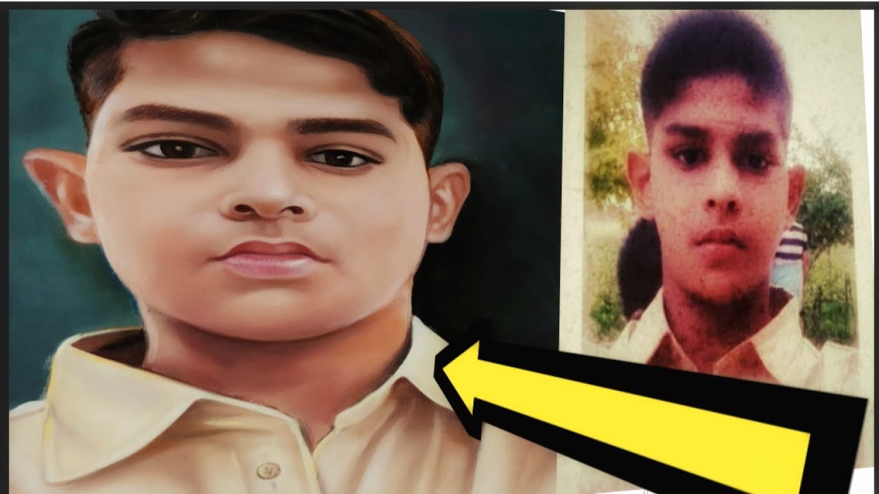How to make portrait painting ||portrait painting कैसे बनाऐ | Qaisar art🎨