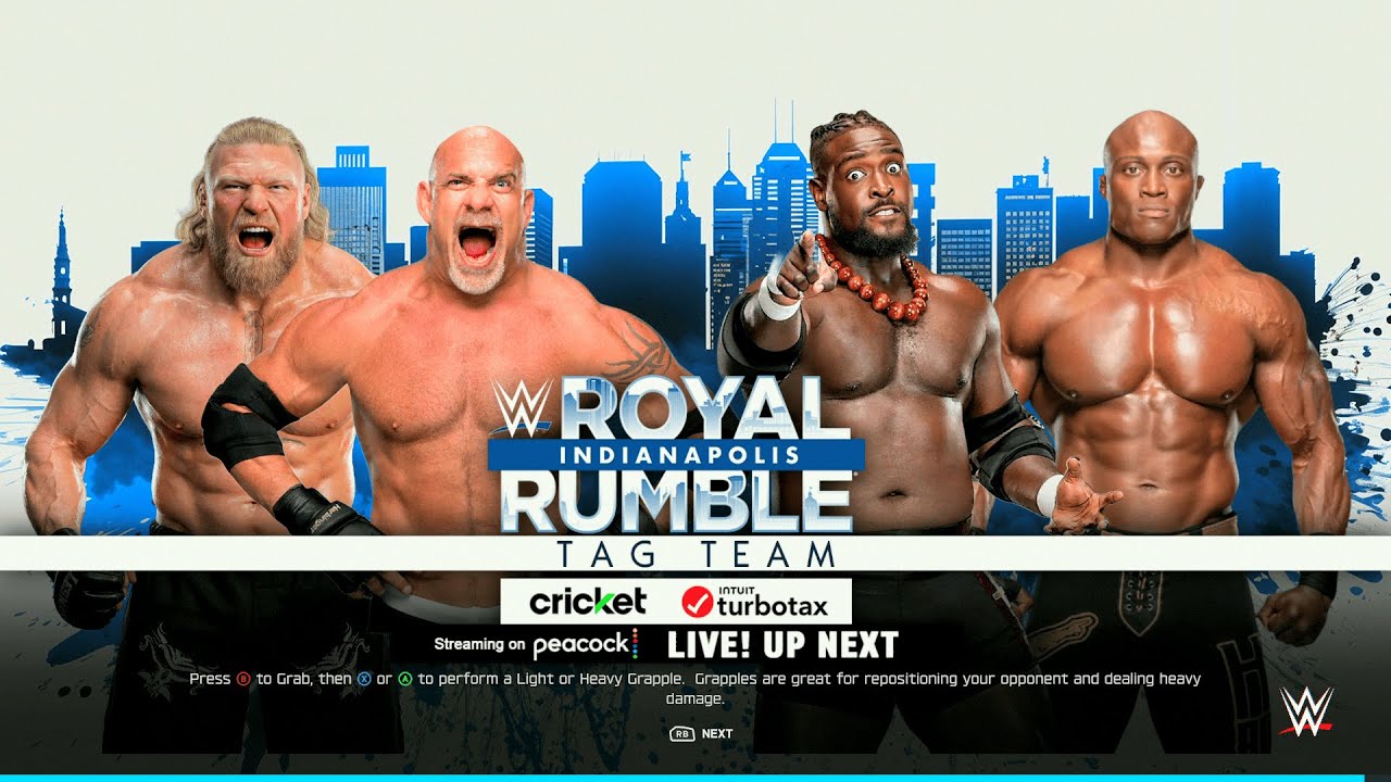 WWE 2K25 - Голдберг/Леснар против Феми/Лэшли - Командный матч