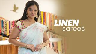 Pure Linen Sarees Collection Stylish & Comfortable Sirimalle Sarees