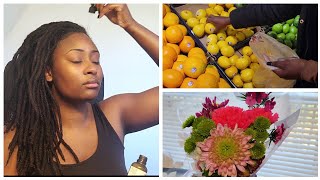 Vlogmas Day 12:  Daily Loc Maintenance, Food Shopping for Weight Loss, Practicing Self Care