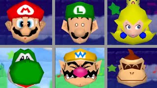 Mario Party 2 - All Characters Facial Expressions in Look Away