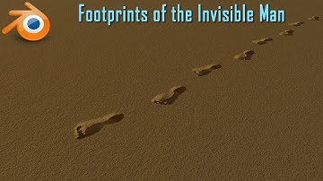 Blender tutorial - How to make Footprints in the Sand - 206
