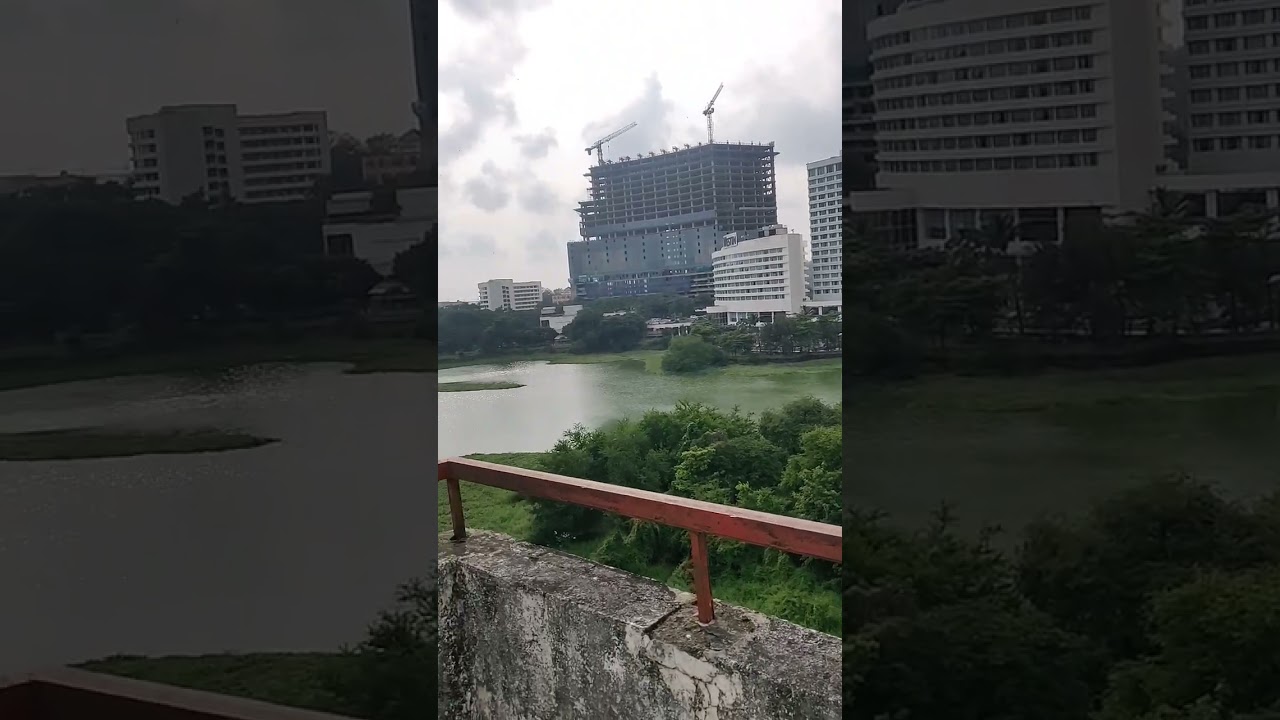 view of Powai lake from IIT Bombay hostel.  