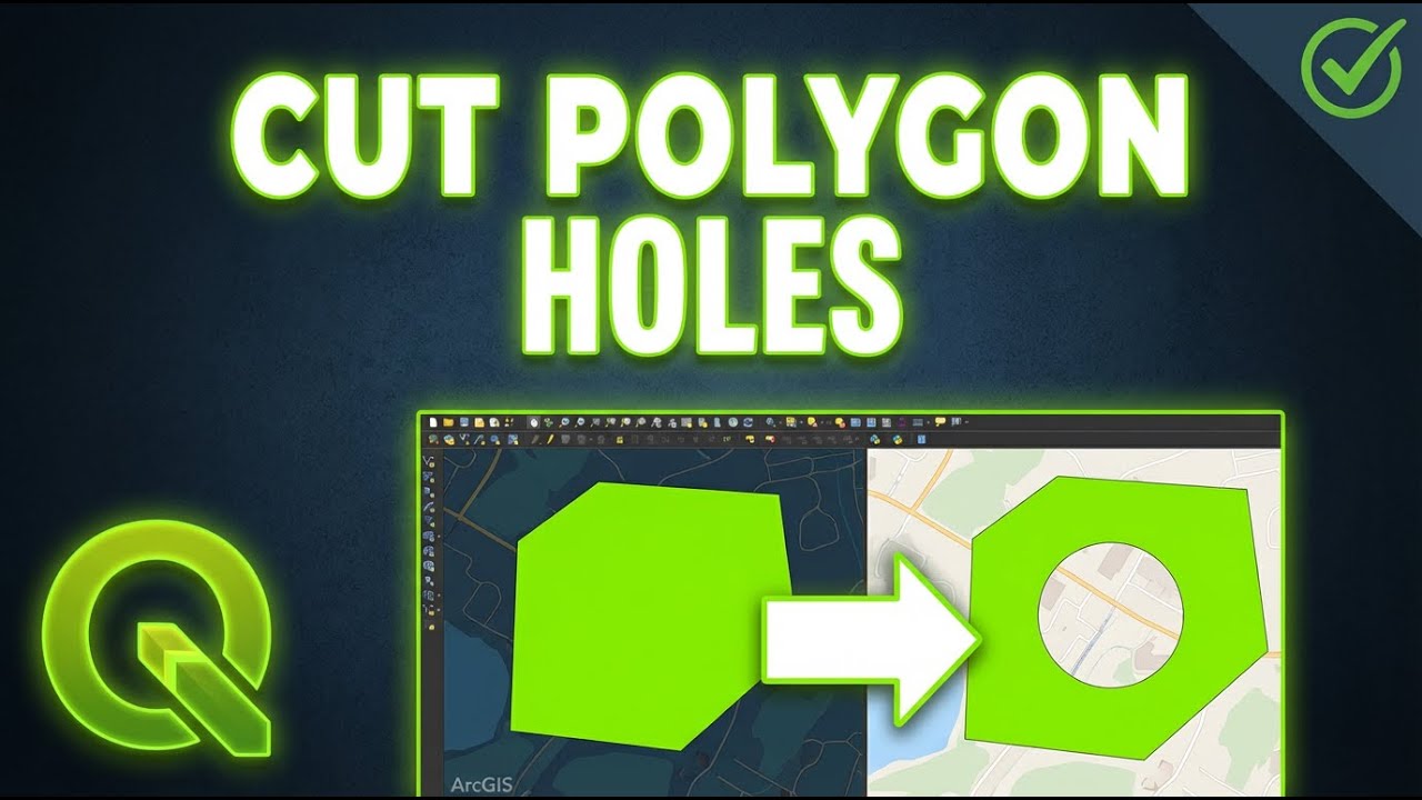 Cutting a Hole Out of a Polygon in QGIS | QGIS - YouTube