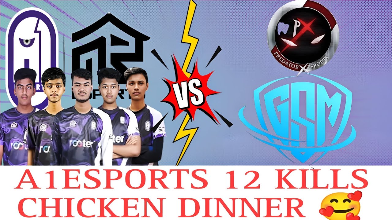 A1 ESPORTS 12 KILLS CHICKEN DINNER 🥰 A1 ESPORTS VS PX VS GSM 😱 JL INVITATIONAL SERIES S2