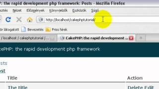 Cakephp Tutorial 16 - Statikus oldalak HU