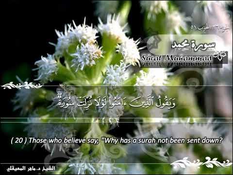 SURAH 047 MUHAMMAD RECITATION BY SHEIKH MAHER AL MUAIQLY WITH ENGLISH TRANSLATION 