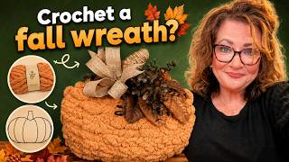 How to Crochet a 3D Pumpkin Wreath - Step by Step for Beginners