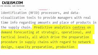 Supply Chain Analytics Case Study Help - Caseism.com