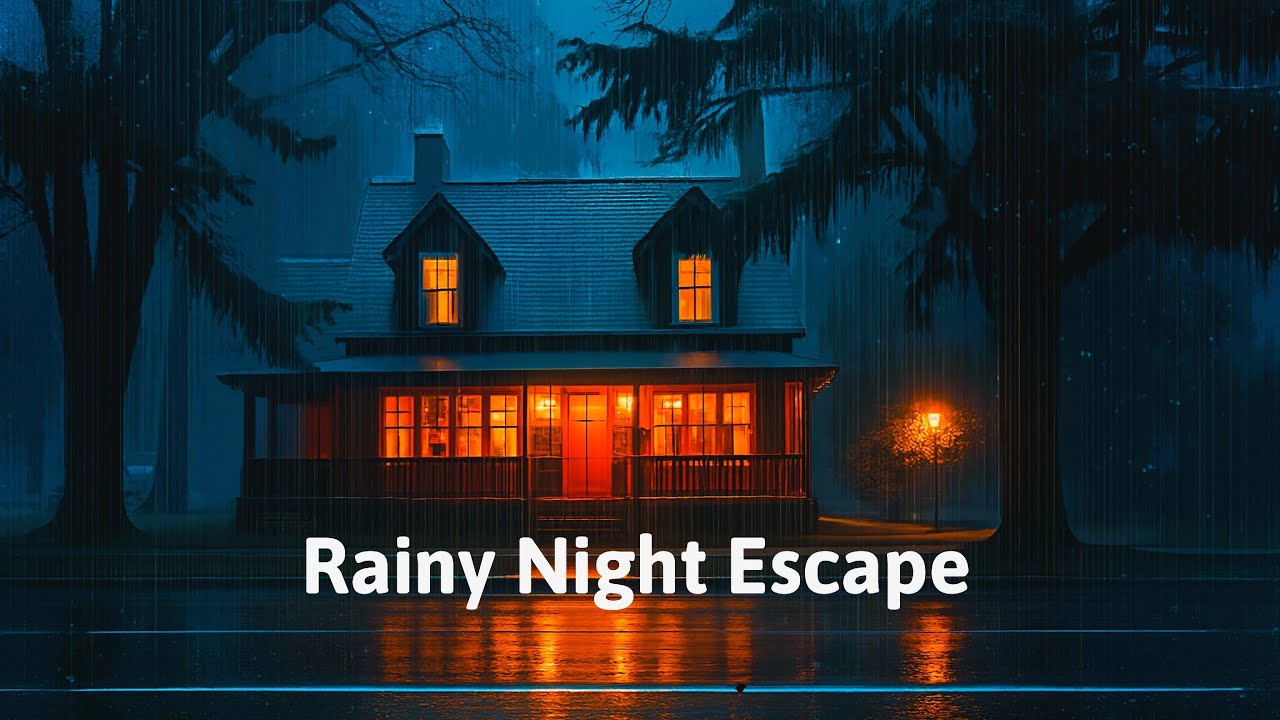 ⛈️ Heavy Rain & Thunder Sounds at Night Warm Cabin Escape Deep Sleep ...