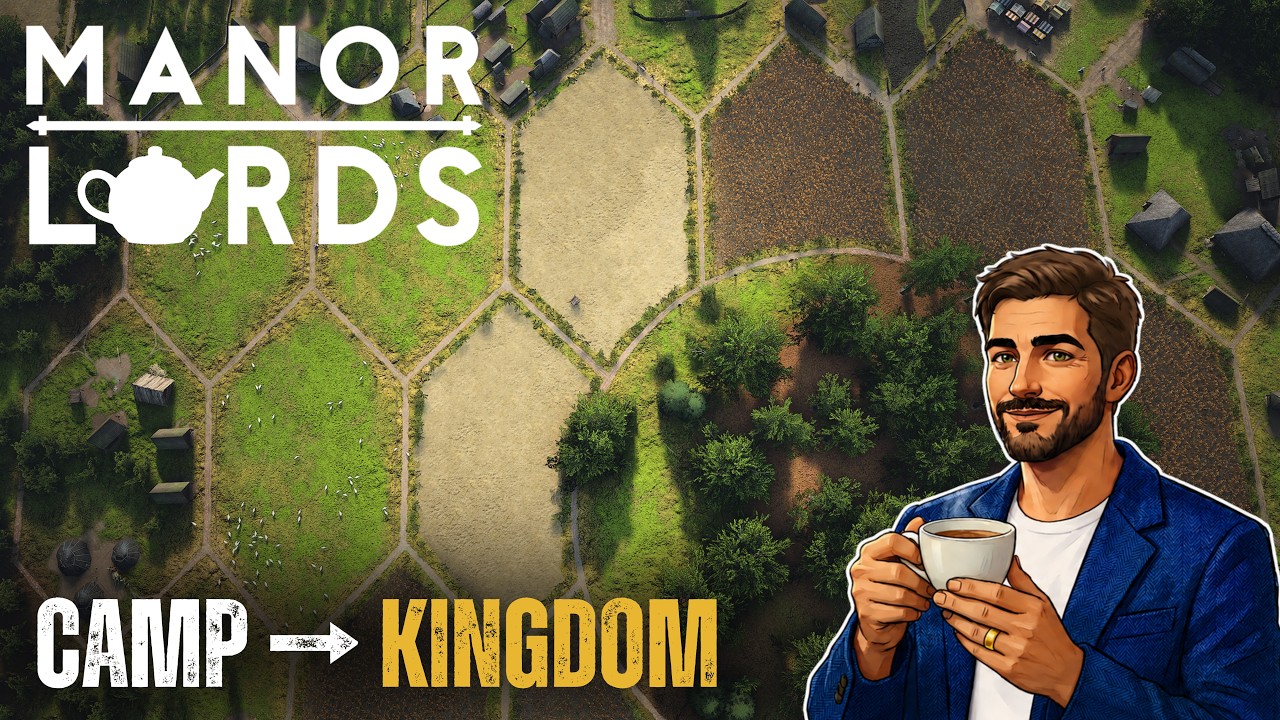 NEW UPDATE - Manor Lords Geometric Camp to Kingdom relaxing longplay ...
