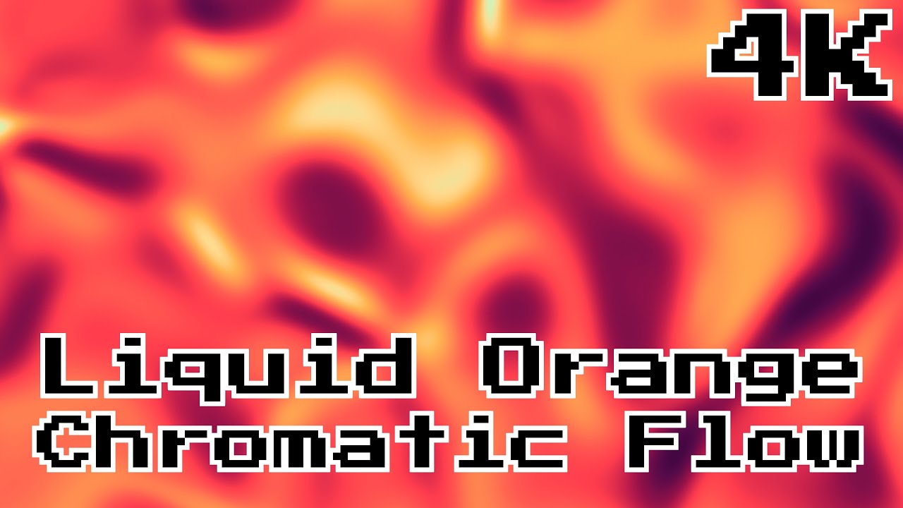 Liquid Orange Chrome Screen — (6h) Domain-Warped Aether Flow of Synthwave Noise